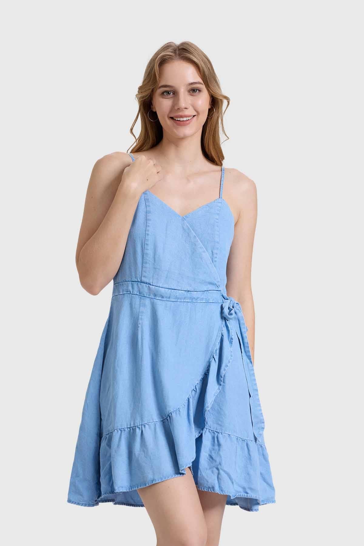 Vestido Mujer Largo Azul