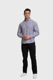 Camisa Hombre Rayas Gris