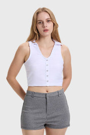 Polera Mujer Abotonada Blanco
