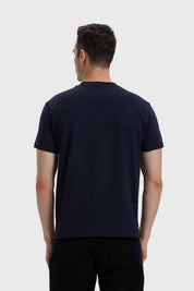 Polera Hombre Con Bolsillo Azul