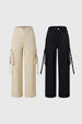 Pantalón Niña Cargo Tiras Negro