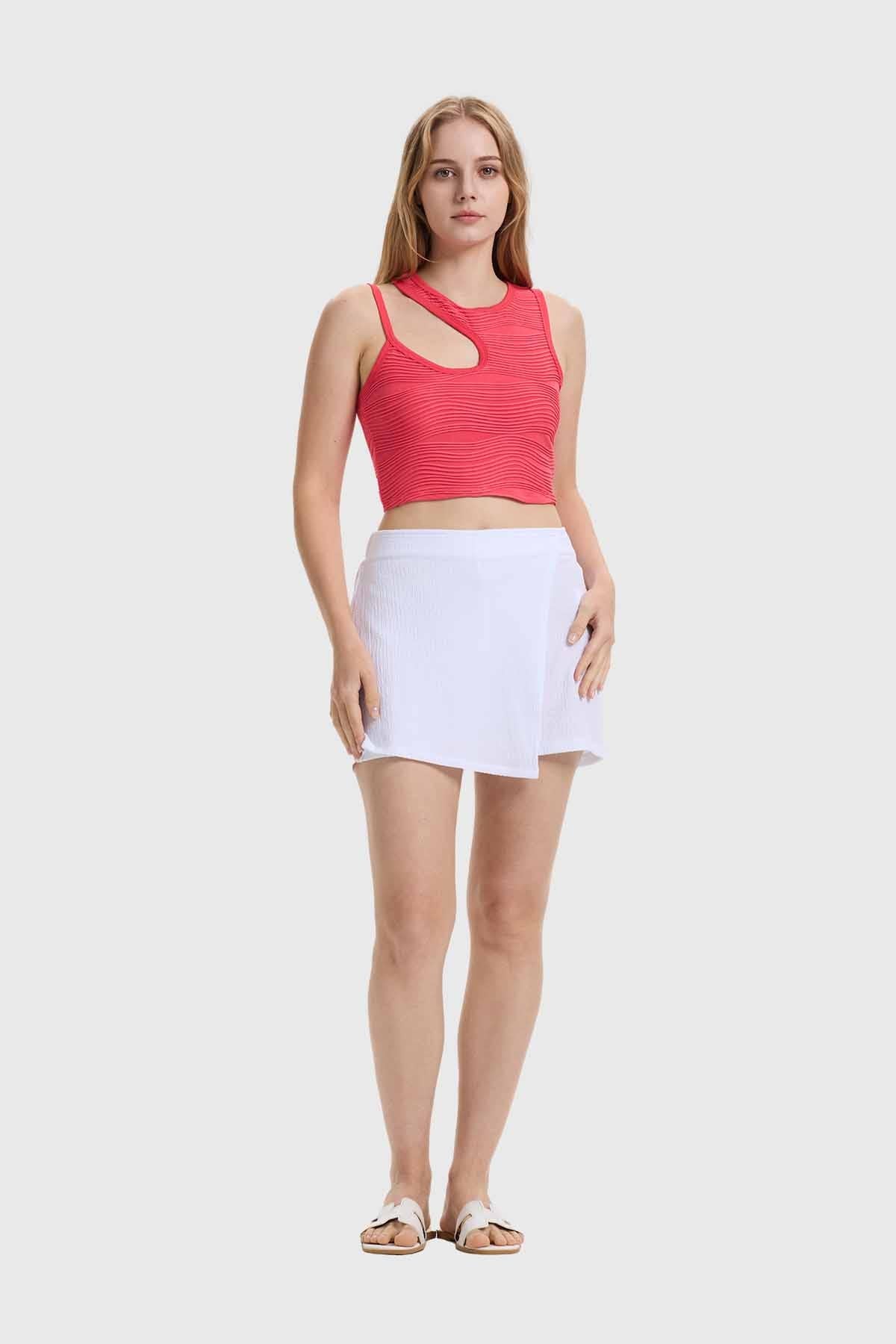 Polera Mujer Cut Out Rosado