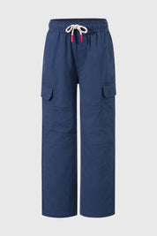 Pantalón Niño Cargo Recto Azul