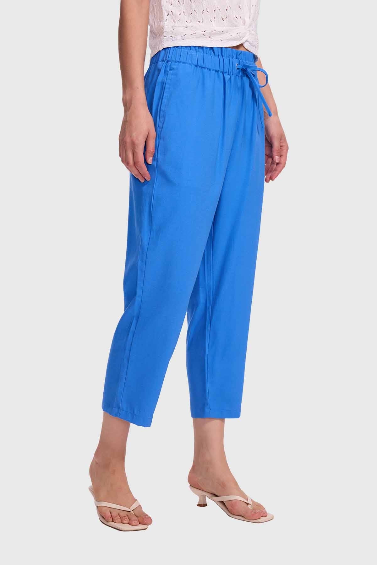Pantalón Mujer Slim Tobillero Azul