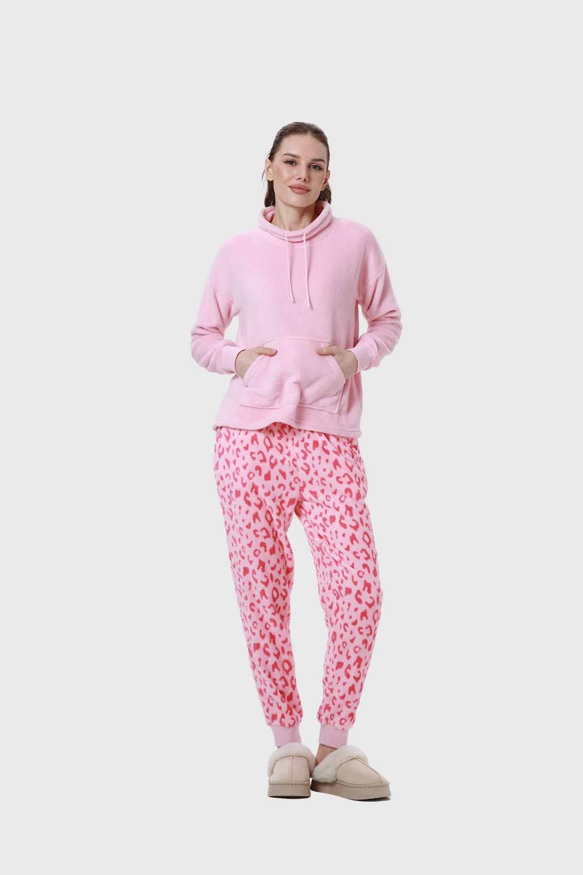 Pijama casual algodón rosado con diseño animal print – Fashion´s Park