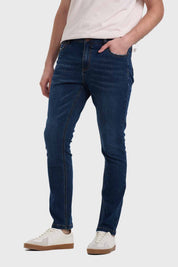 Jeans Hombre Bolsillo Trasero Azul