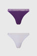 Calzón Mujer Bipack Colaless Sin Costuras Morado