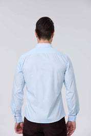 Camisa Hombre Slim Celeste
