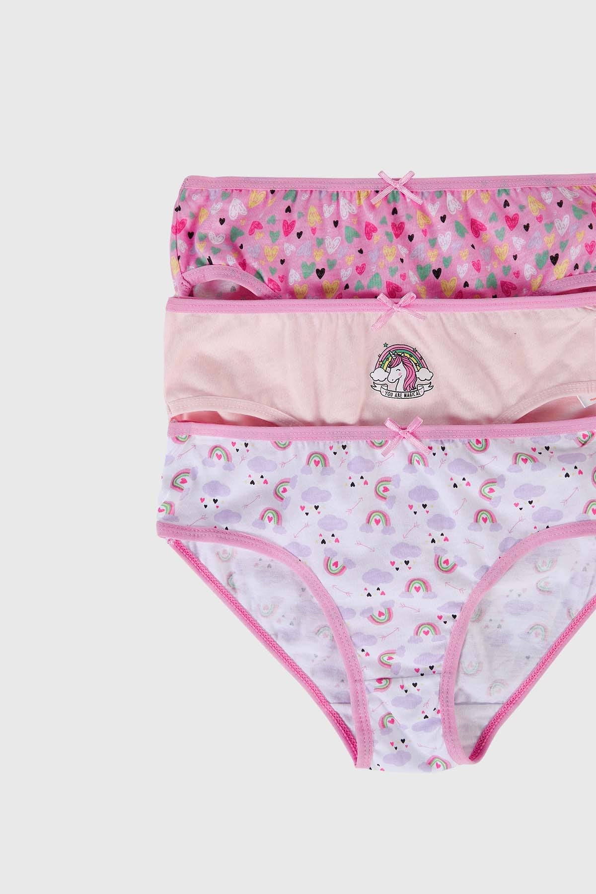 Calzón Niña Tripack Niña Print Rosado