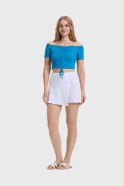 Polera Mujer Bardot Azul