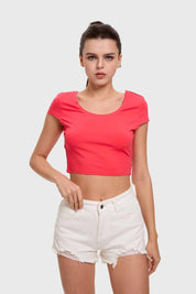 Polera Mujer Cruzada Espalda Rosado