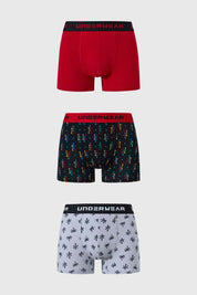 Boxer Hombre Tripack Rojo