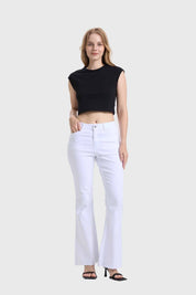 Jeans Mujer Flare Monse Blanco