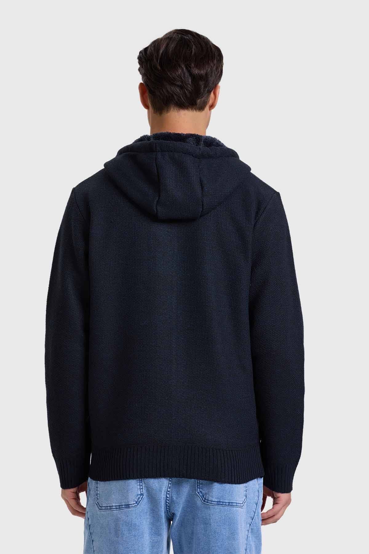 Polerón Hombre Con Polar Azul