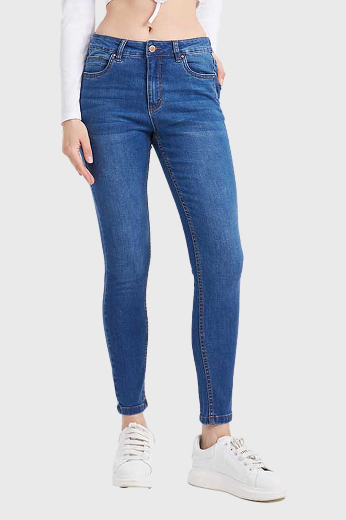 Jeans super skinny azul denim elastico – Fashion´s Park