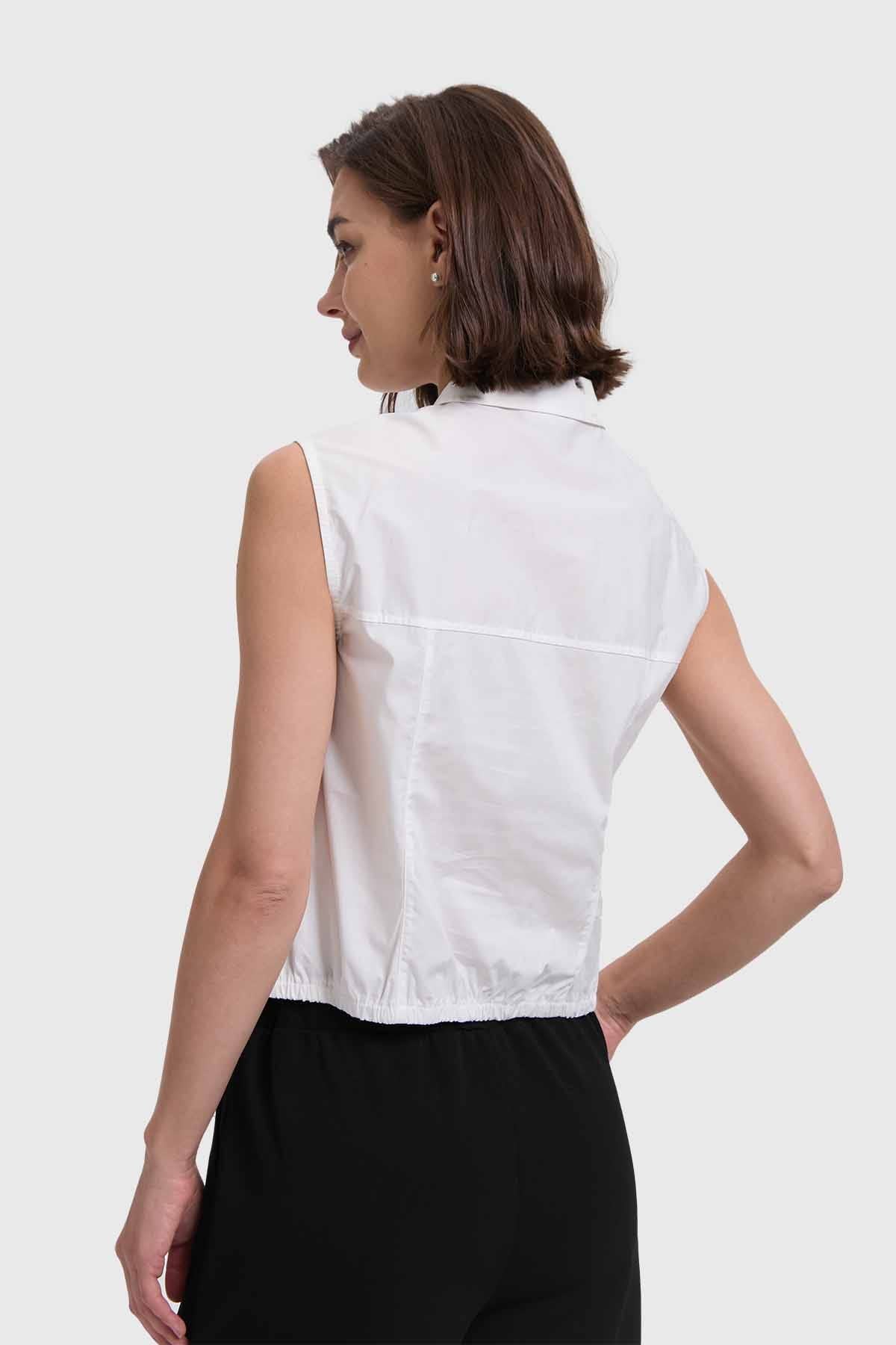 Blusa Mujer Aplicación Strass Crudo