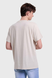 Polera Hombre Print Beige