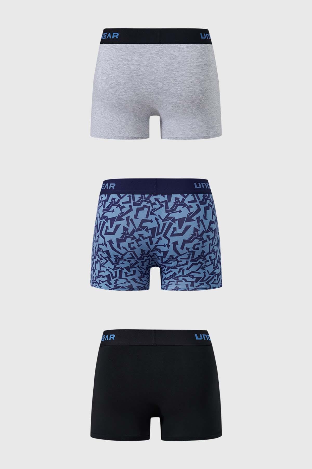 Boxer Hombre Tripack Gris