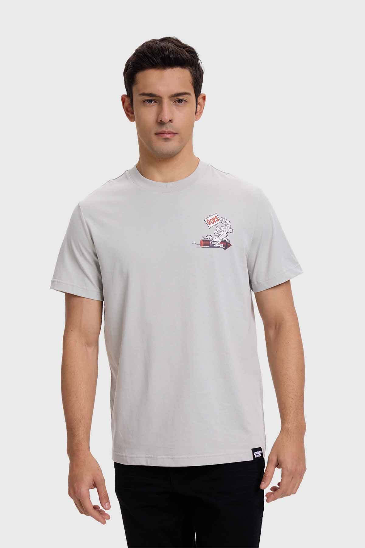 Polera gris algodΓ³n diseΓ±o Looney Tunes estilo casual β FashionΒ΄s Park