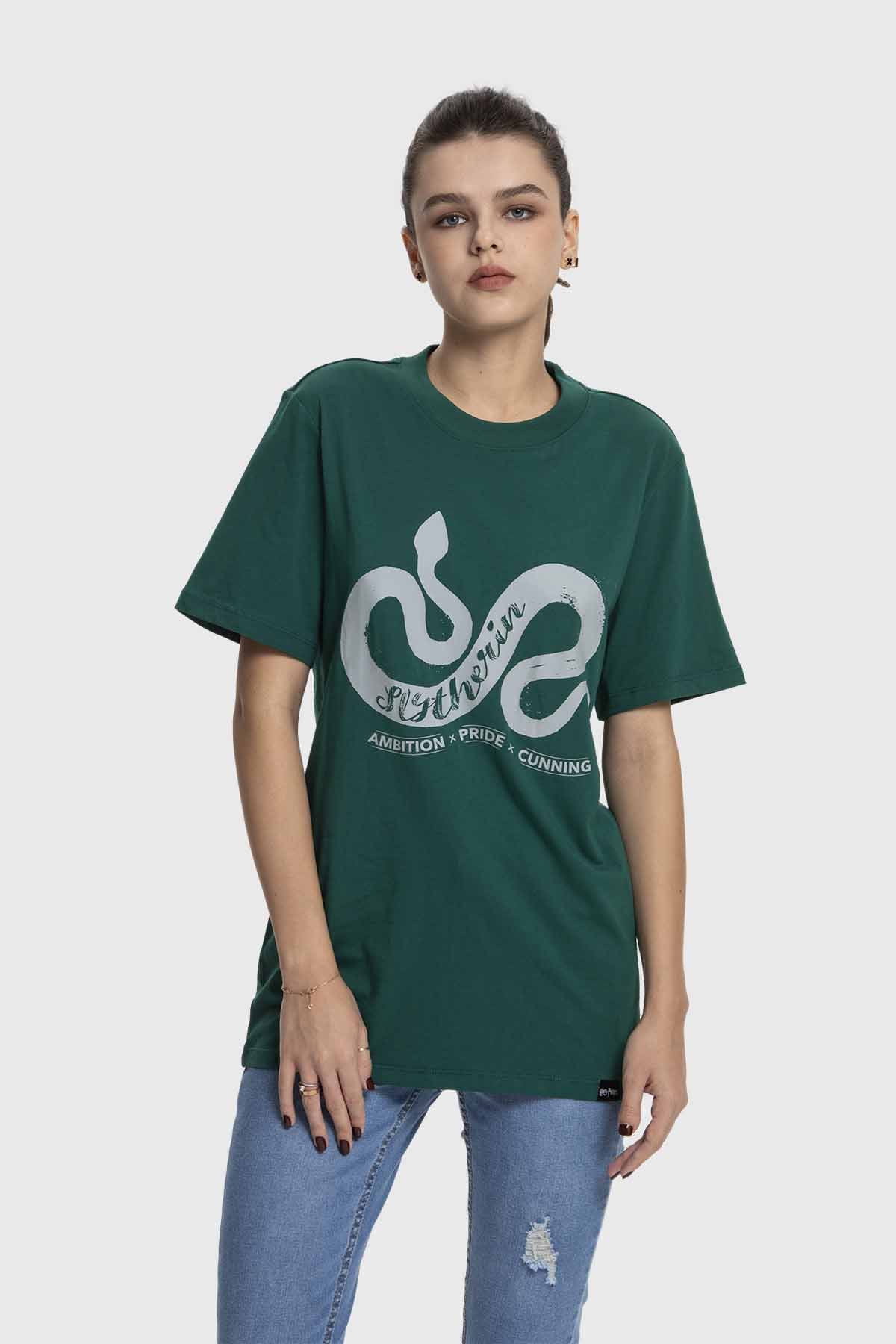 Polera Mujer Oversize Slytherin Harry Potter Verde