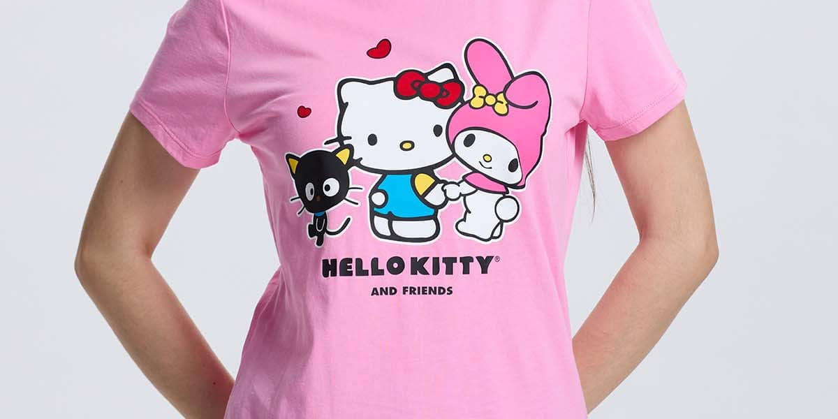 Polera Mujer Hello Kitty Rosado