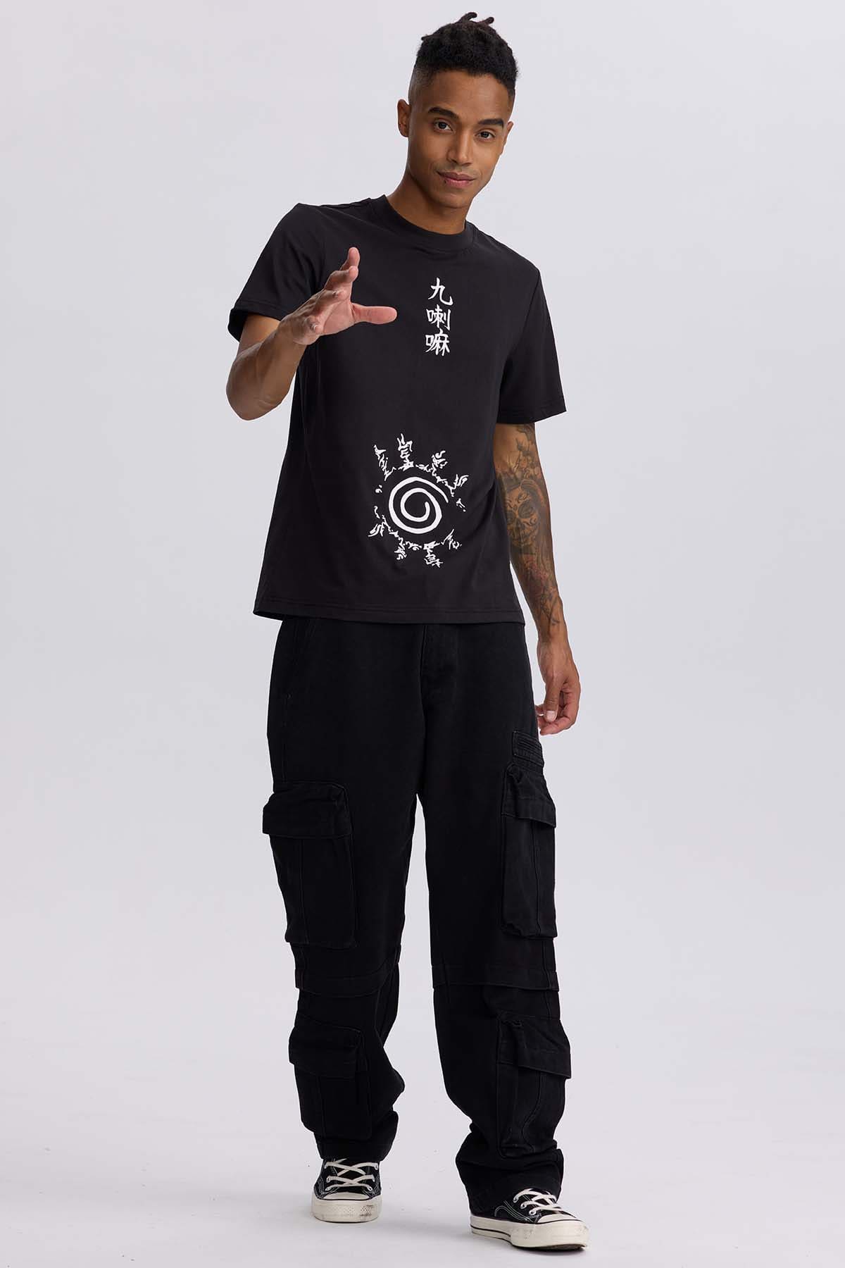 Polera Hombre Kitsune Negro