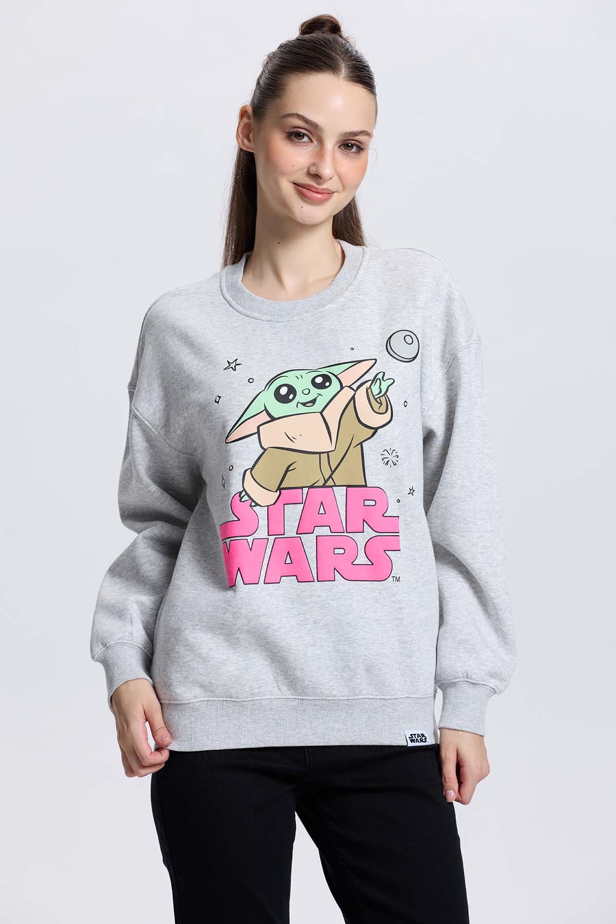 Polerón Mujer Mandalorian Gris – Fashion´s Park