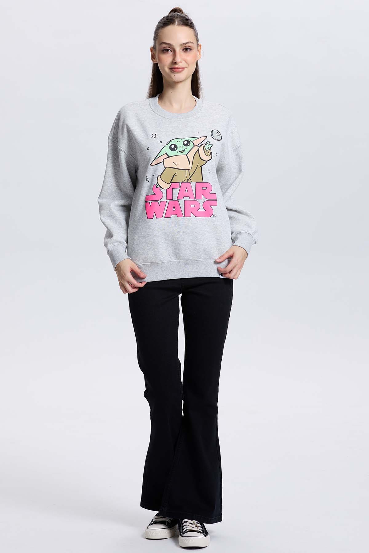 Polerón Mujer Mandalorian Gris