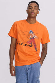 Polera Hombre Dragon Ball Naranjo