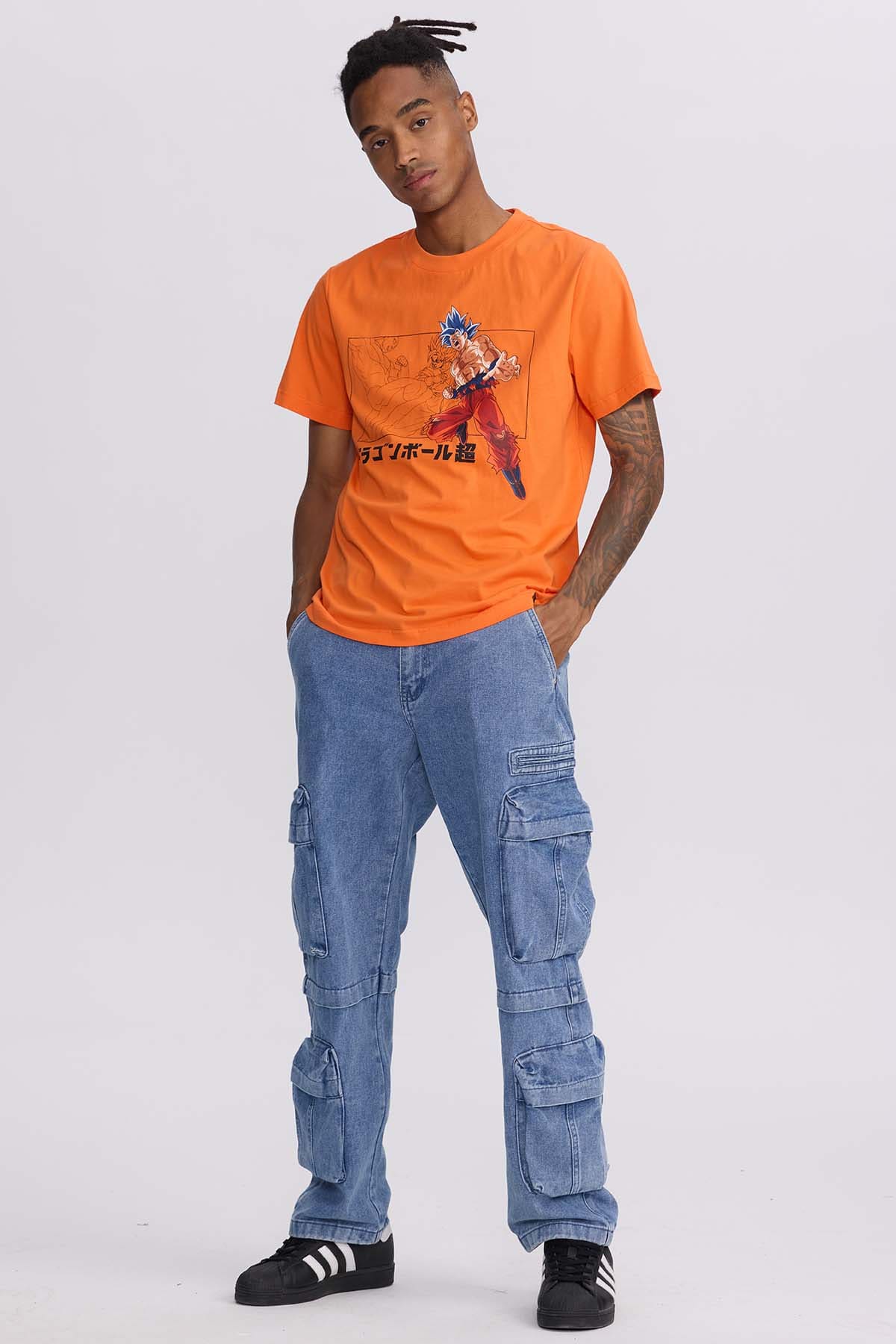 Polera Hombre Dragon Ball Naranjo