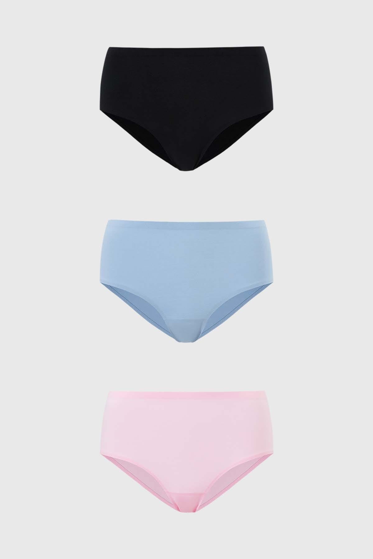 Calzón Mujer Tripack Algodón Negro