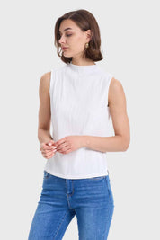 Polera Mujer Con Textura Crudo