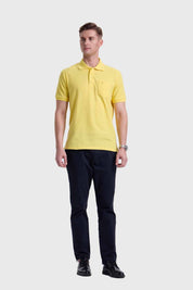 Polera Hombre Piqué Básica Amarillo