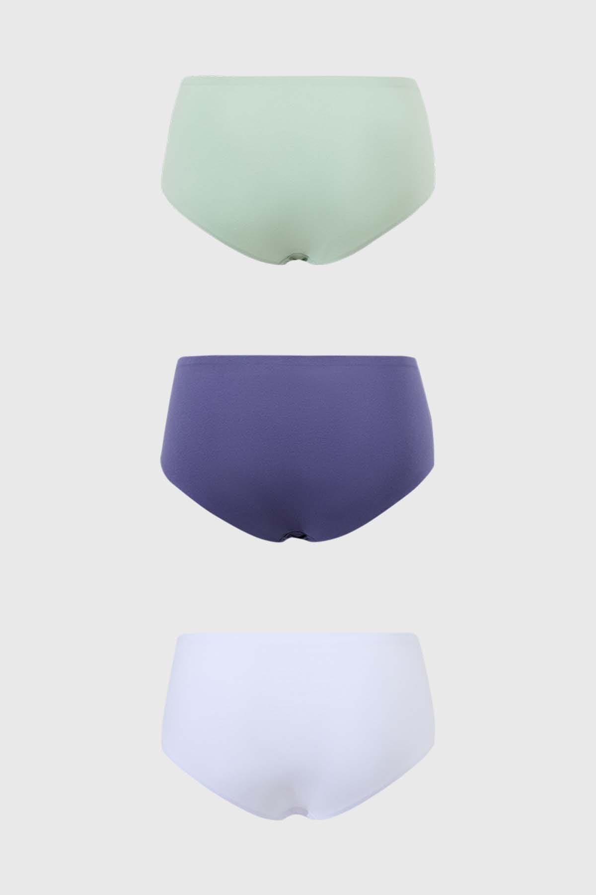 Calzón Mujer Tripack Algodón Azul