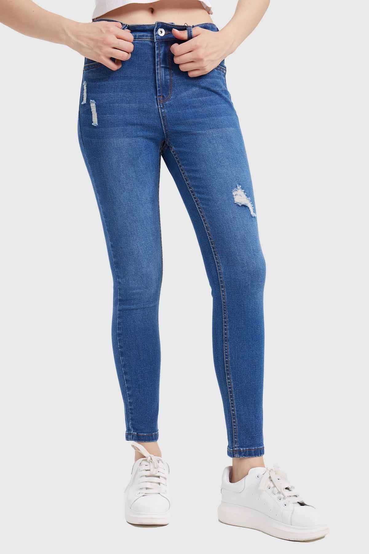 Jeans super skinny azul denim elastico – Fashion´s Park