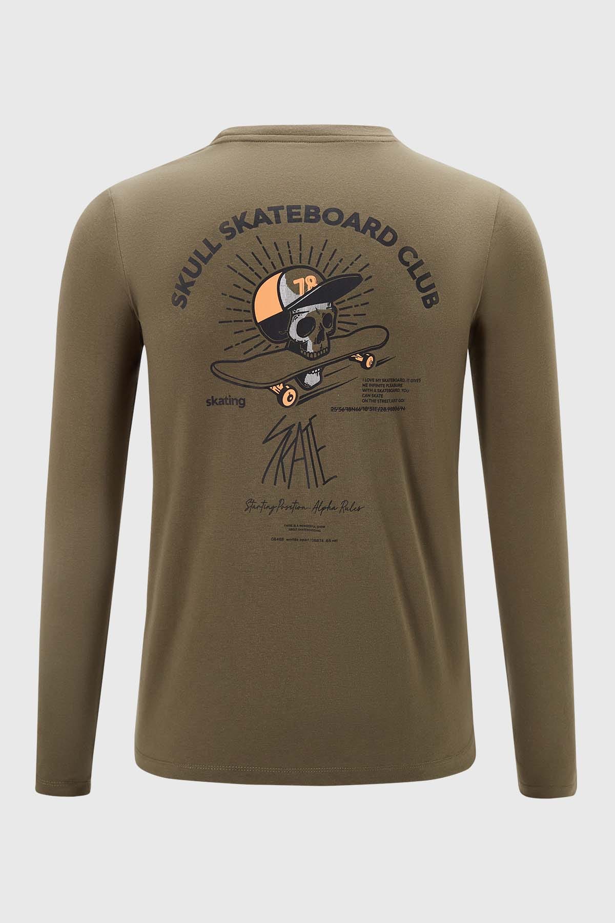 Polera Niño Estampado Verde