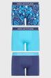 Boxer Tripack Turquesa