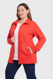 Polerón Mujer Cintura Ajustable Rojo