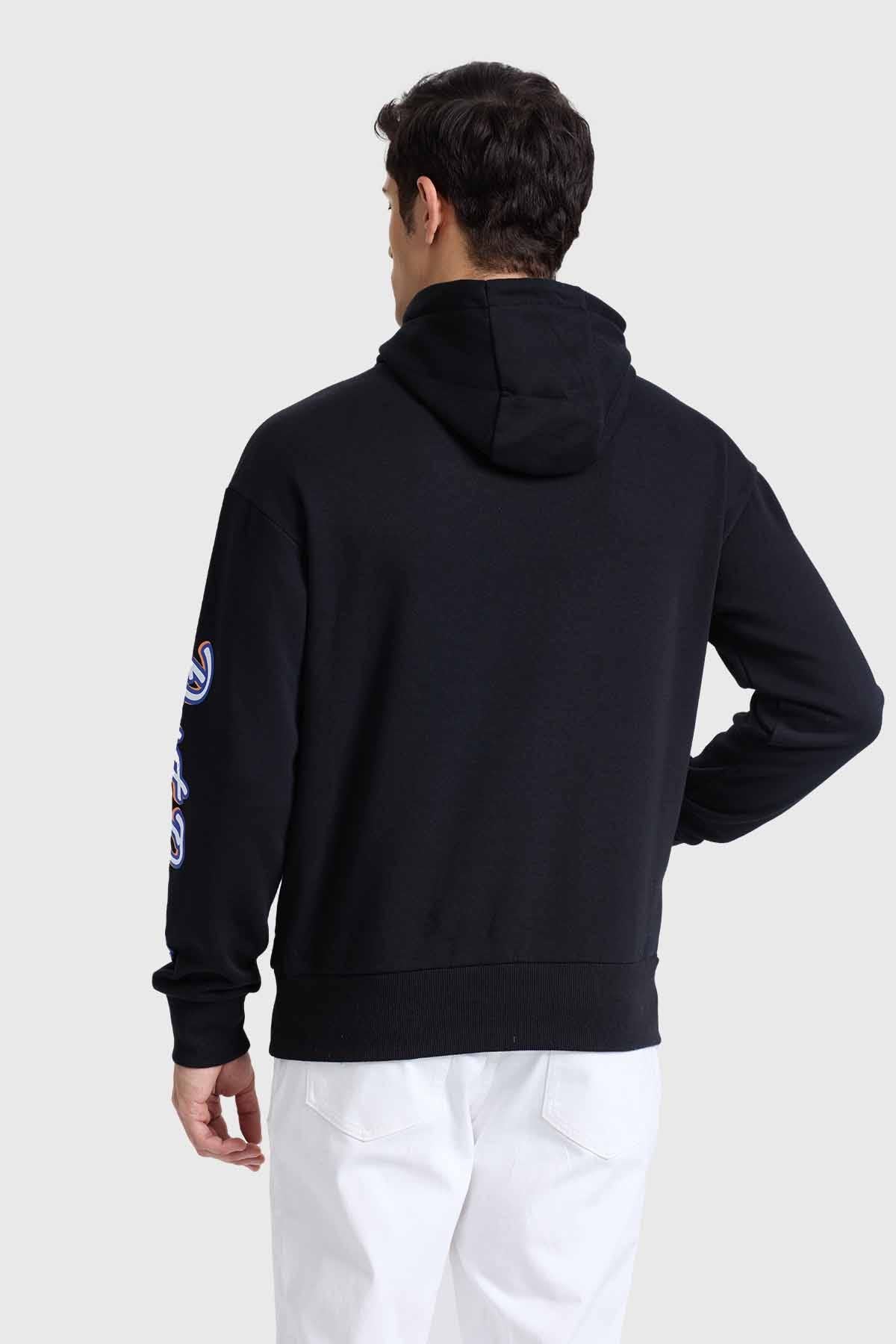 Polerón Hombre Hoodie Print Negro