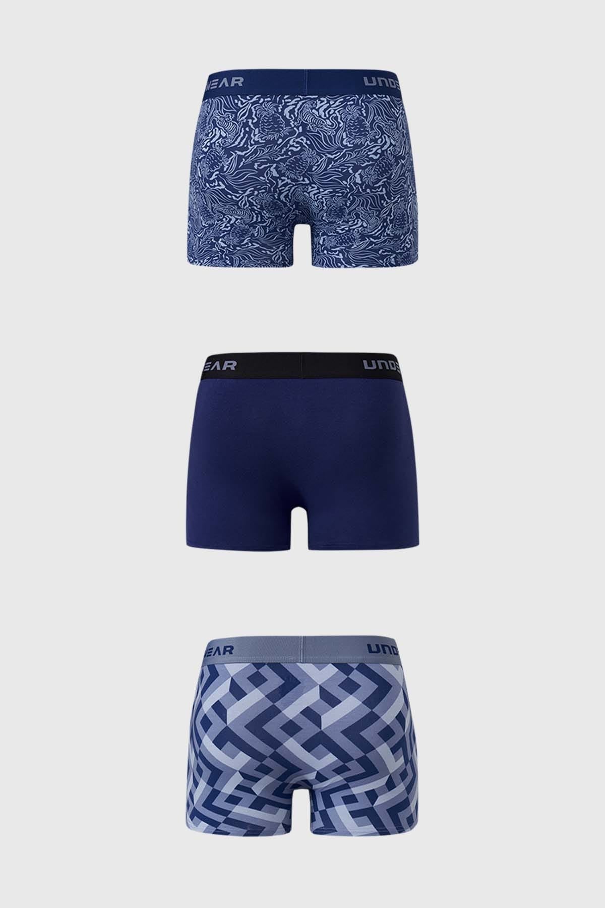 Boxer Hombre Tripack Azul