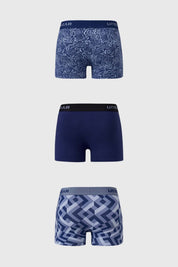 Boxer Hombre Tripack Azul