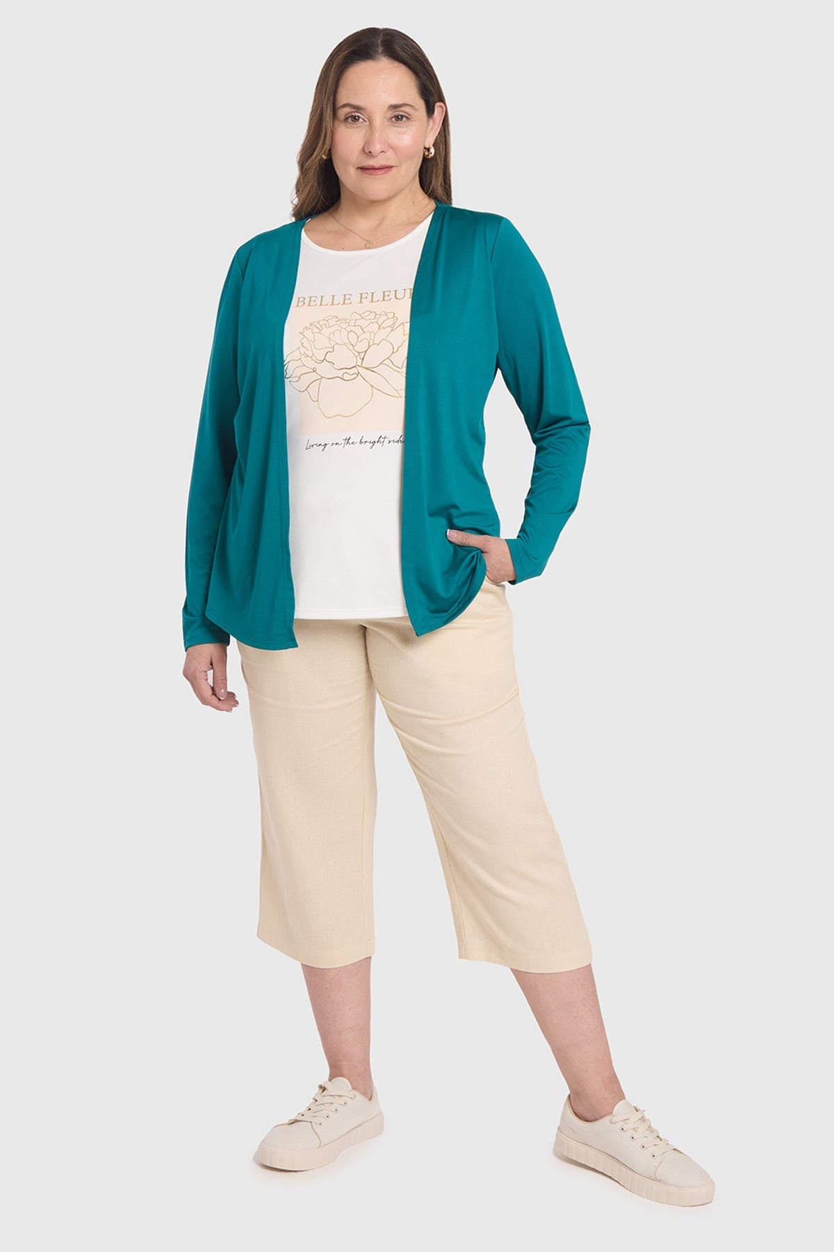 Polera Mujer Tapado Print Verde
