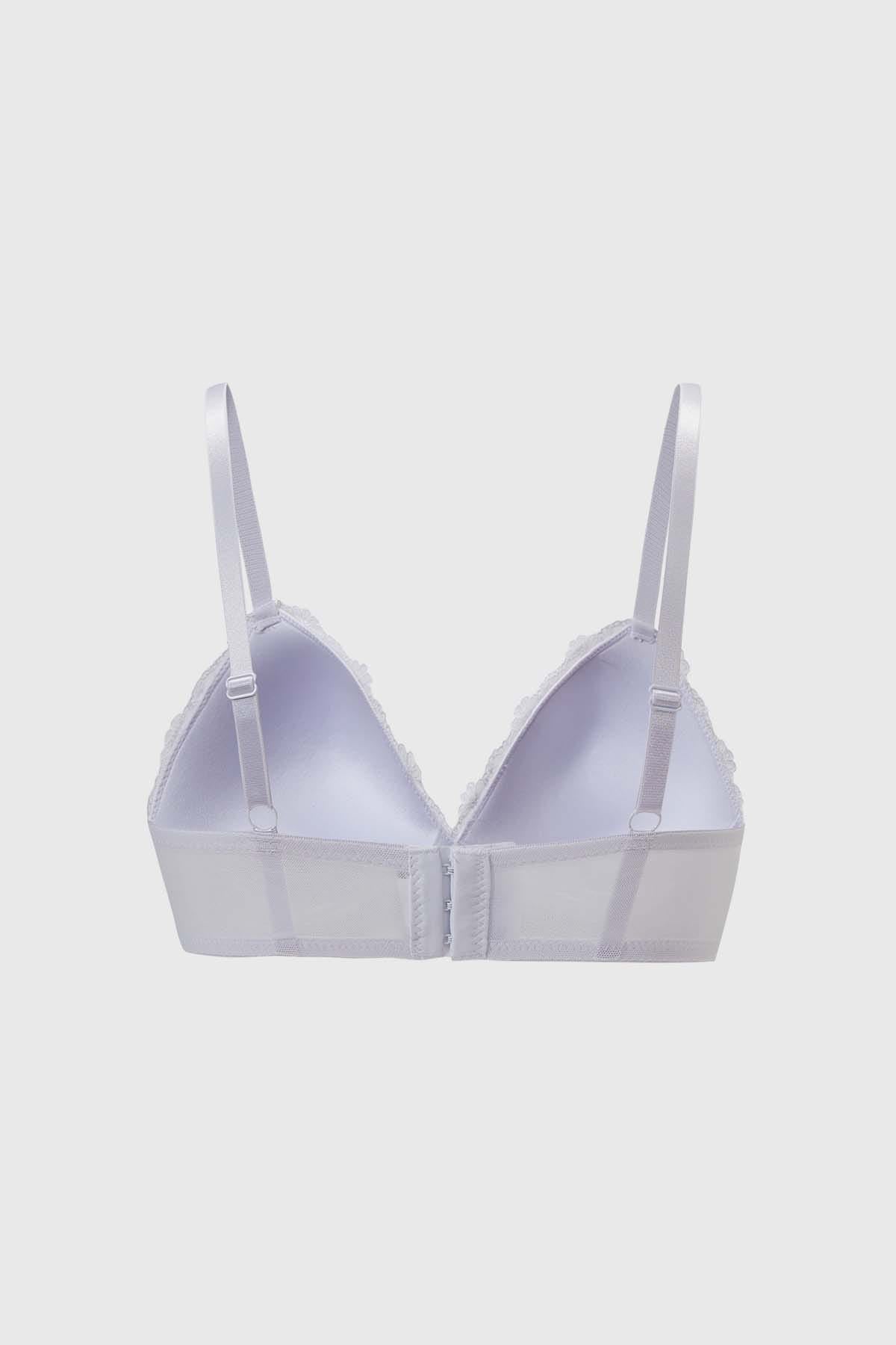 Sostén Mujer Copa Con Encaje Blanco