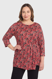 Polera Mujer Estampada Rojo