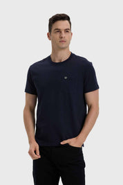 Polera Hombre Con Bolsillo Azul