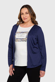 Polera Mujer Tapado Print Azul
