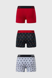 Boxer Hombre Tripack Rojo