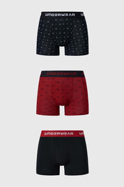 Boxer Hombre Tripack Negro