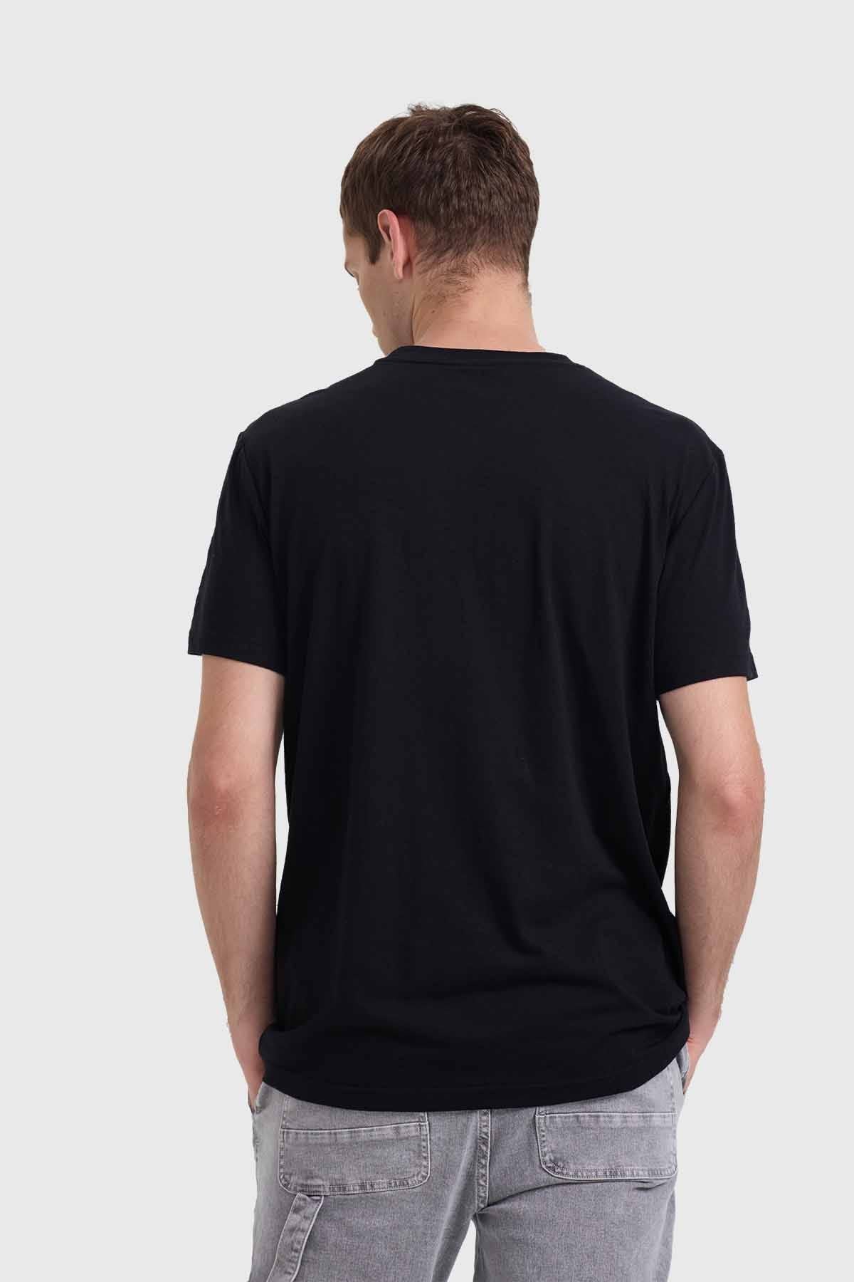 Polera Hombre Bolsillo Negro