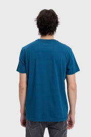 Polera Hombre Con Bolsillo Azul